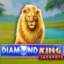 Diamond King Jackpots game by SpinPlay Games – logo hosted on Hugo Casino