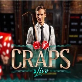 Live Craps slot logo by Evolution at Hugo Casino
