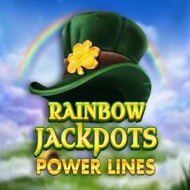 Rainbow Jackpots Power Lines by Red Tiger Gaming, showcased at hugocasinoo.at – game logo