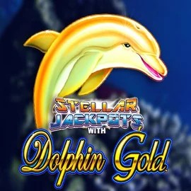 Official Jackpots logo: Dolphin Gold with Stellar Jackpots by Lightning Box Game at Hugo Casino